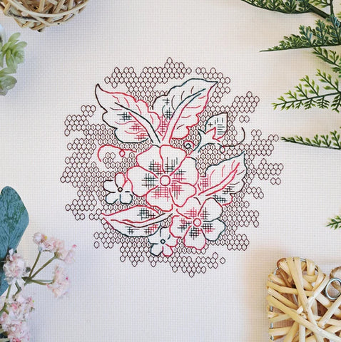 Floral Blackwork - Artmishka Cross Stitch