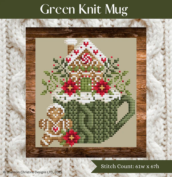 Green Knit Mug - Shannon Christine Designs