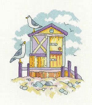 Yellow Beach Hut: By The Sea By Karen Carter - Heritage Crafts
