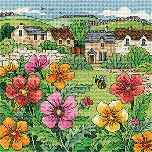 Country Village: The Karen Carter Collection (Evenweave Fabric) - Heritage Crafts Kits