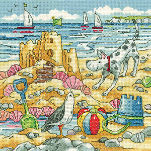 Sandcastle: By The Sea By Karen Carter (Evenweave Fabric) - Heritage Crafts Kits