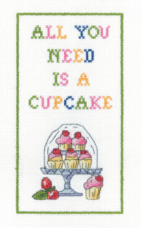 Cupcake: Karen's Sayings By Karen Carter (Aida) - Heritage Crafts Kits