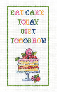 Diet Tomorrow: Karen's Sayings By Karen Carter (Aida) - Heritage Crafts Kits