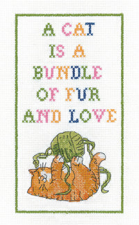 Bundle Of Fur: Karen's Sayings By Karen Carter (Aida) - Heritage Crafts Kits