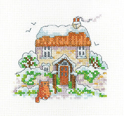 Winter Cottage: Simply Heritage By Karen Carter (Aida) - Heritage Crafts Kits