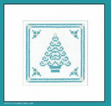 Filigree Tree Card: Teal & Silver Filagree Collection Greeting Cards By Kirsten Roche (Aida) - Heritage Crafts Kits