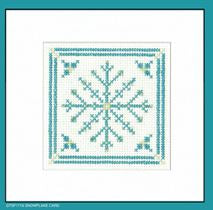 Snowflake Card: Teal & Silver Filagree Collection Greeting Cards By Kirsten Roche (Aida) - Heritage Crafts Kits