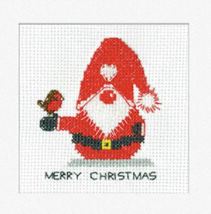 Gonk Father Christmas Card: Gonk Greeting Cards By Kirsten Roche (Aida) - Heritage Crafts Kits