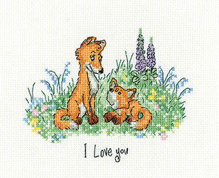 I Love You: Little Foxes By Peter Underhill (Aida) - Heritage Crafts Kits