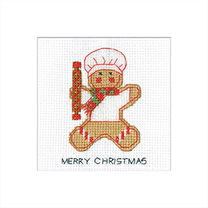 Gingerbread Baker Boy: Greeting Cards By Kirsten Roche (Aida) - Heritage Crafts Kits