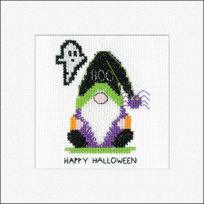 Gonk Boo Card: Gonk Greeting Cards By Kirsten Roche (Aida) - Heritage Crafts Kits