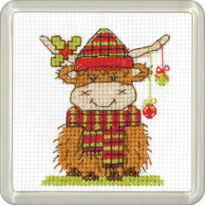 Highland Tartan Coaster By Susan Ryder (Aida) - Heritage Crafts Kits