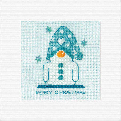 Frosted Snowman: Greeting Cards By Kristen Roche (Aida) - Heritage Crafts Kits