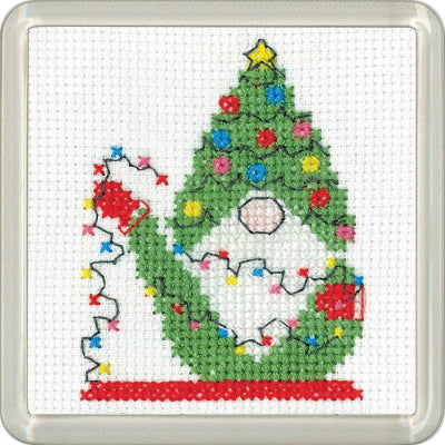 Christmas Lights: Gonk Coaster By Kristen Roche (Aida) - Heritage Crafts Kits