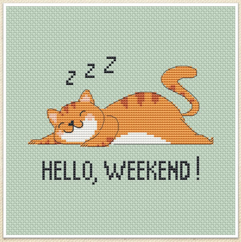 Hello Weekend - Artmishka Cross Stitch