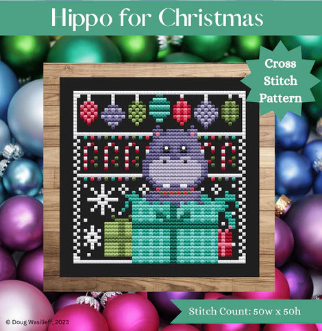 Hippo For Christmas - Shannon Christine Designs