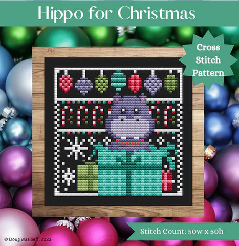 Hippo For Christmas - Shannon Christine Designs