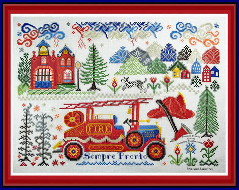 Sempre Pronto (Vintage Fire Truck) - Tempting Tangles