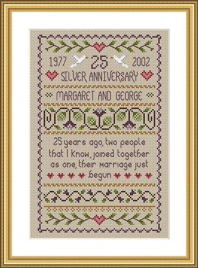 Silver Anniversary Sampler - Little Dove Designs