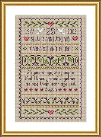 Silver Anniversary Sampler - Little Dove Designs