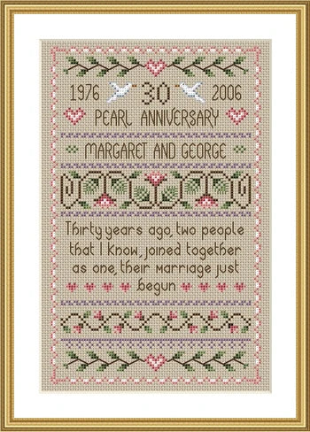 Pearl Anniversary Sampler - Little Dove Designs