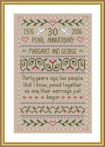 Pearl Anniversary Sampler - Little Dove Designs