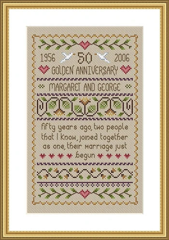 Golden Anniversary Sampler - Little Dove Designs