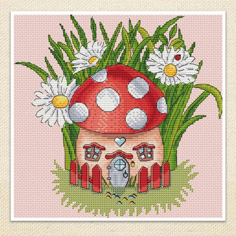 Mushroom House - Artmishka Cross Stitch