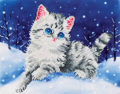 Kitten In The Snow - Diamond Dotz