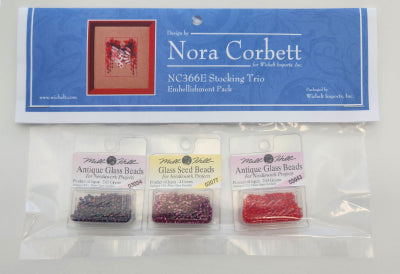 Stocking Trio : Christmas Fair Isle Red Collection - Nora Corbett