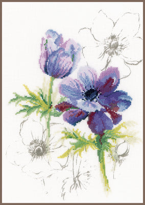 Blue Flowers Anemones - Lanarte