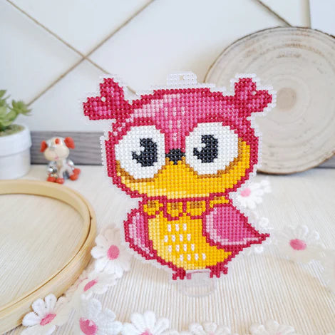 Pink Owl - Artmishka Cross Stitch