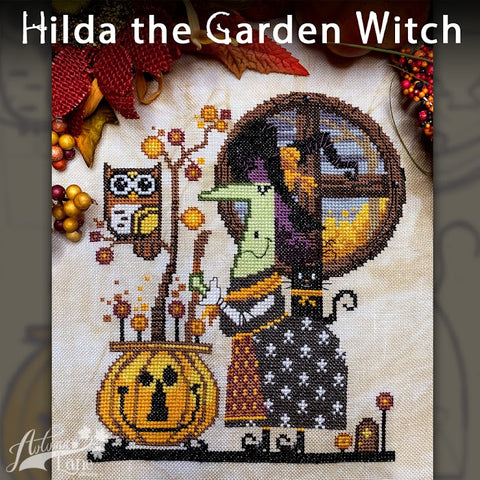 Hilda The Garden Witch - Autumn Lane Stitchery