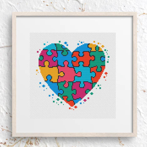 Puzzle (Heart) - Artmishka Cross Stitch