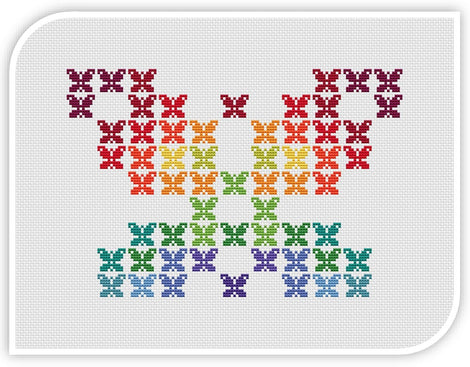 Rainbow Butterfly - Artmishka Cross Stitch