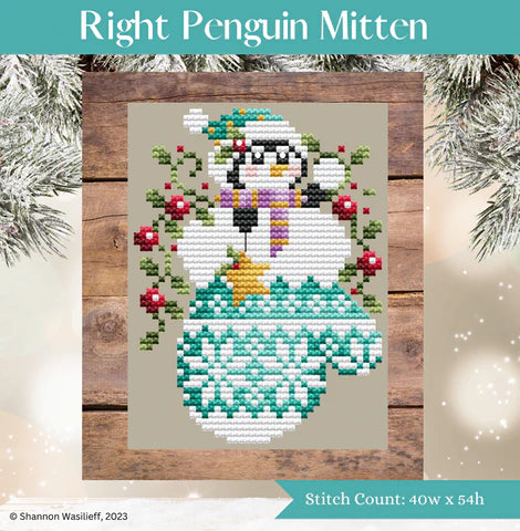 Right Penguin Mitten - Shannon Christine Designs