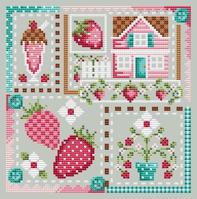 Patchwork Strawberry - Shannon Christine Designs
