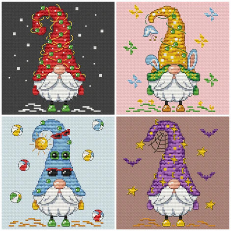 Seasonal Gnomes - Artmishka Cross Stitch