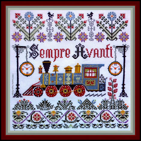 Sempre Avanti: Vintage Train Sampler - Tempting Tangles