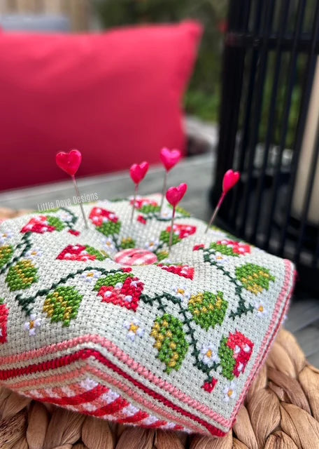 Strawberry Fayre Biscornu - Little Dove Designs