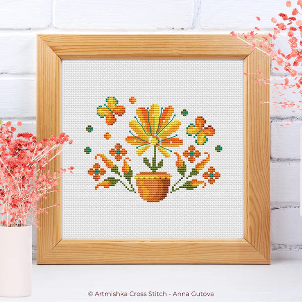 Sun In A Pot (Mini) - Artmishka Cross Stitch