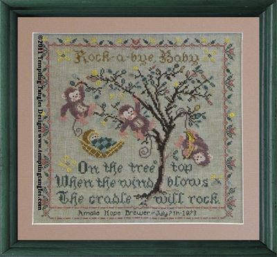 Tree Top Birth Sampler - Tempting Tangles