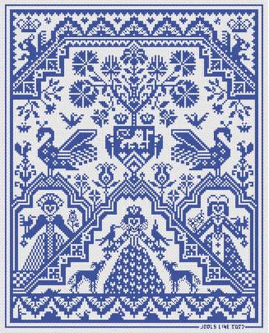 The Queen Of Hearts - Long Dog Samplers