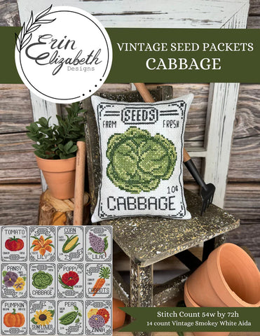 Vintage Seed Packets: Cabbage - Erin Elizabeth Designs