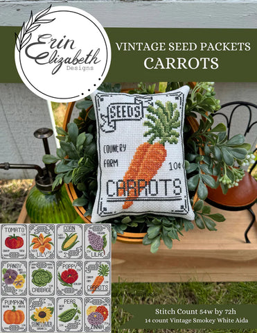 Vintage Seed Packets: Carrots - Erin Elizabeth Designs