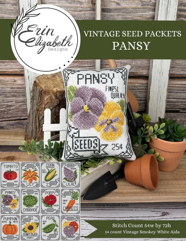 Vintage Seed Packets: Pansy - Erin Elizabeth Designs