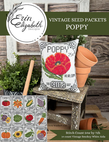 Vintage Seed Packets: Poppy - Erin Elizabeth Designs