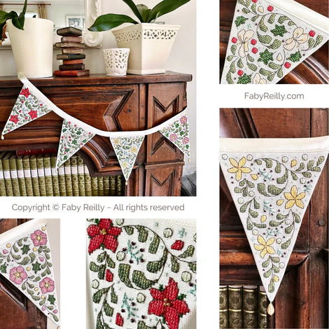 Winter Floral Bunting - Faby Reilly Designs