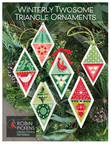 Winterly Twosome Triangle Ornaments - Robin Pickens