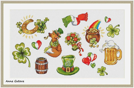 Saint Patrick's Day Sampler - Artmishka Cross Stitch